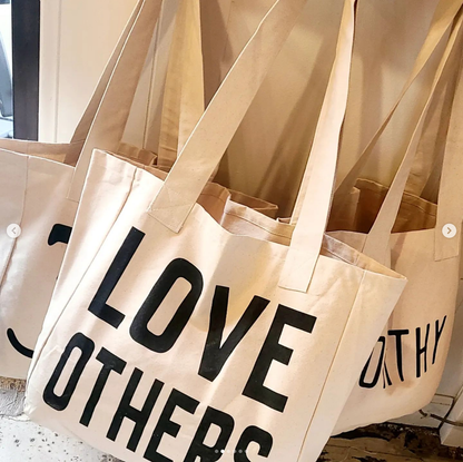 Large Tote Bags - Love God | Love Others