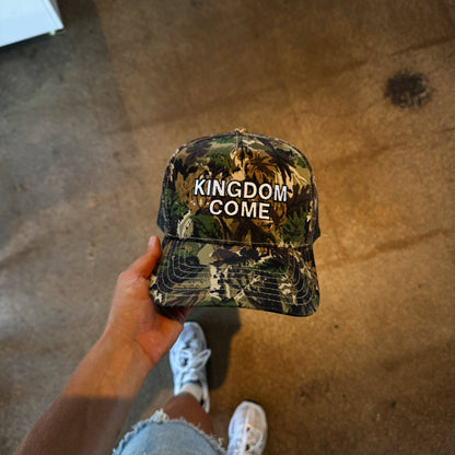 NEW! | "KINGDOM COME" EMBROIDERED TRUCKER HAT | CAMO