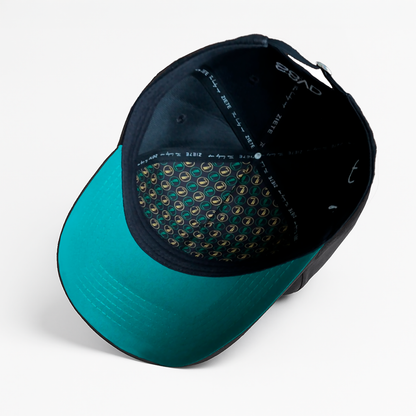 Premium Suede | Gamuza 5-Panel Hat – Cross & Psalm 16:1 Embroidery