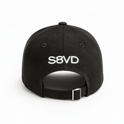 Premium Suede | Gamuza 5-Panel Hat – Cross & Psalm 16:1 Embroidery