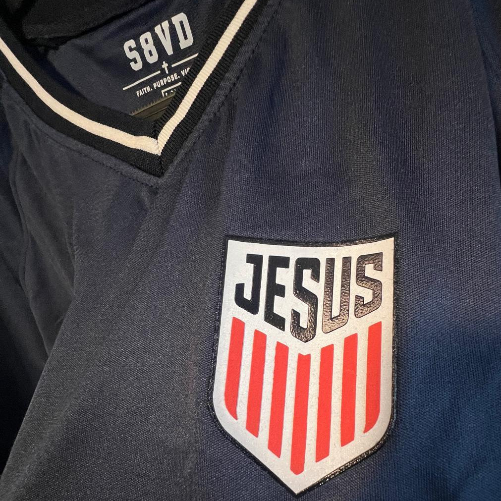 JESUS soccer jersey, shorts, and hat bundle, S8VD Athletics Collection, view 5